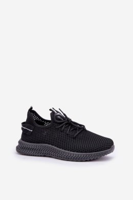 Buty Sportowe Sneakersy damskie siateczkowe Model Harice NB726 czarne black