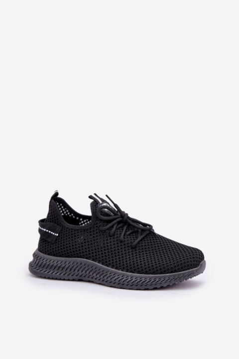 Buty Sportowe Sneakersy damskie siateczkowe Model Harice NB726 czarne black Buty Sportowe Sneakersy damskie siateczkowe Model Harice NB726 czarne black