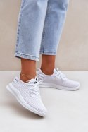 Buty Sportowe Sneakersy damskie siateczkowe Model Harice NB726 białe white