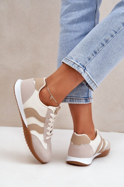 Buty Sportowe Model Maretina BL582P Beige - Step in style Buty Sportowe Model Maretina BL582P Beige - Step in style