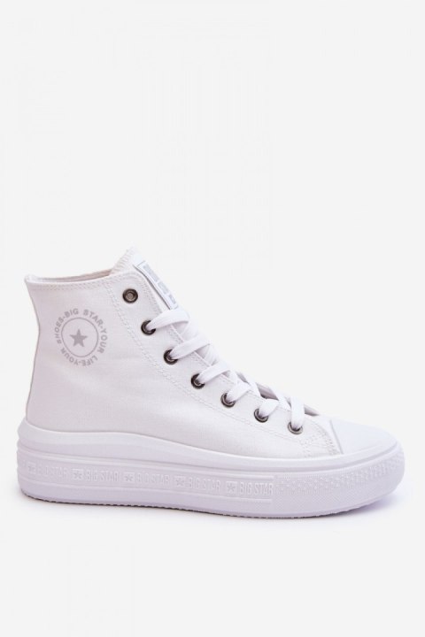 Buty sportowe Trampki damskie za kostkę Model Big Star LL274A183 White Buty sportowe Trampki damskie za kostkę Model Big Star LL274A183 White