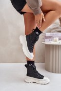 Buty sportowe Trampki damskie za kostkę Model Big Star Black 116