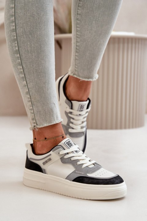 Buty Sportowe Sneakersy damskie Model Big Star OO274028 White/Grey Buty Sportowe Sneakersy damskie Model Big Star OO274028 White/Grey