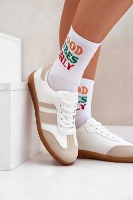 Buty Sportowe Model Nonalorin LA293P Beige/White - Step in style