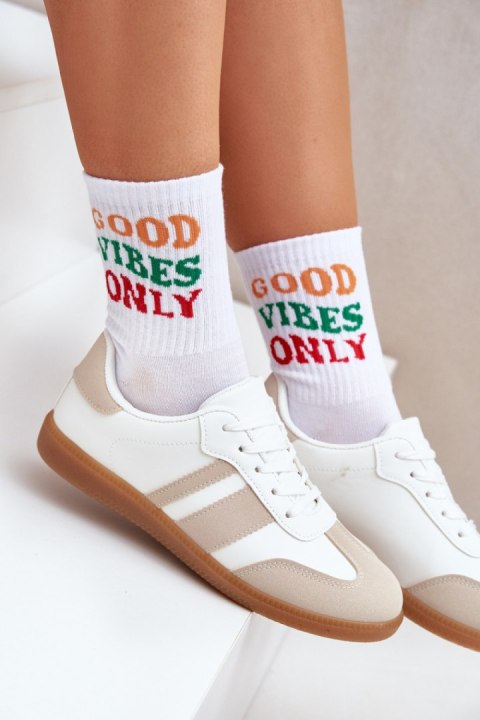 Buty Sportowe Model Nonalorin LA293P Beige/White - Step in style Buty Sportowe Model Nonalorin LA293P Beige/White - Step in style