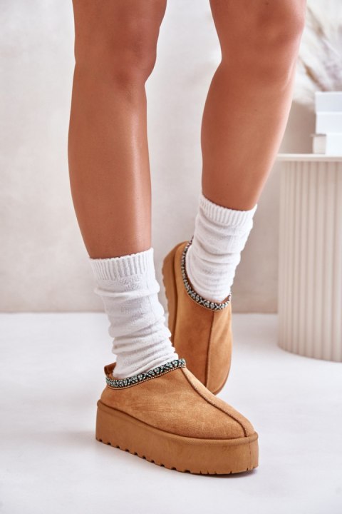 Kapcie Model Neroma 877-1 Camel - Step in style Kapcie Model Neroma 877-1 Camel - Step in style