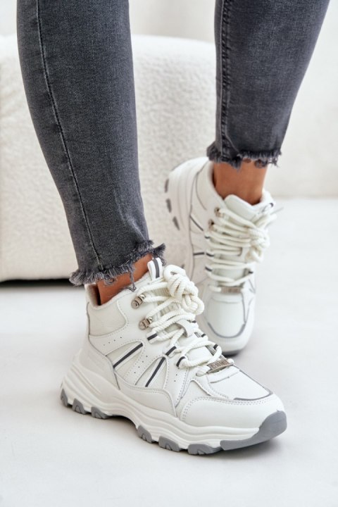 Buty Sportowe Sneakersy damskie za kostkę Model Big Star OO274A161 White Buty Sportowe Sneakersy damskie za kostkę Model Big Star OO274A161 White