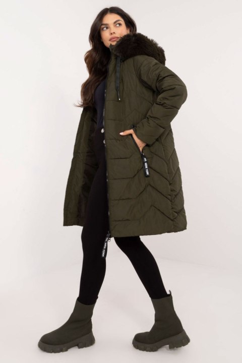 Kurtka Damska Model SK-KR-HH-2408.55P khaki - Factory Price Kurtka Damska Model SK-KR-HH-2408.55P khaki - Factory Price