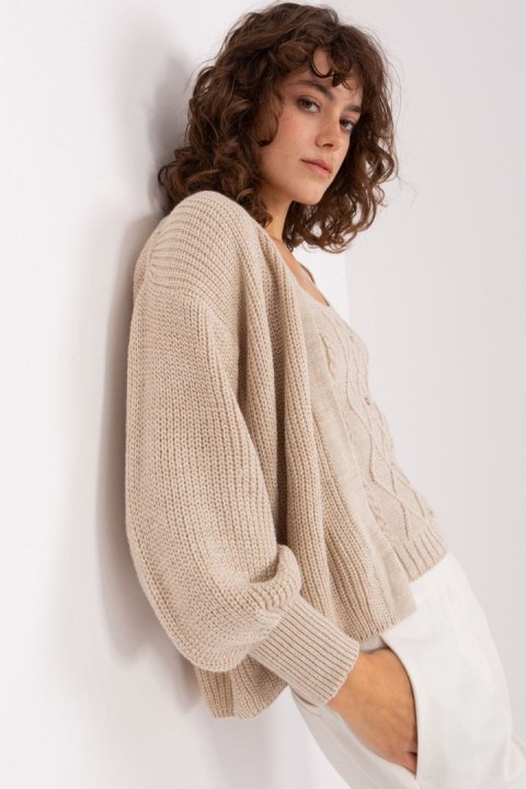 Komplet damski top kardiganModel BA-KMPL-8019.20 Beige - Badu