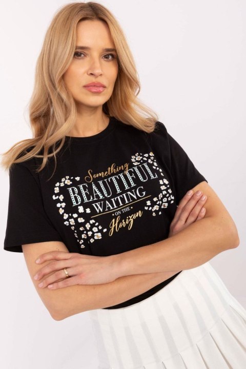 Tshirt Damski Model CLM-BZ Black - Factory Price Tshirt Damski Model CLM-BZ Black - Factory Price