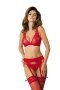 Pas do pończoch damski Model PPN Scarlet Red - Gorteks