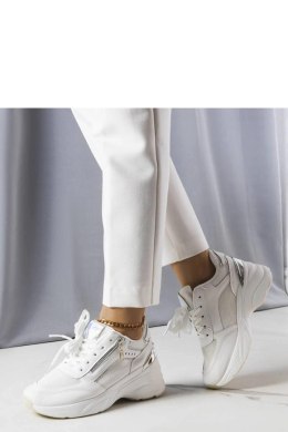 Białe sneakersy na koturnie Stacey - Solea