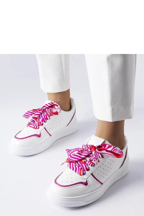 Białe sneakersy wiązane wstążką Pryor - Solea Białe sneakersy wiązane wstążką Pryor - Solea