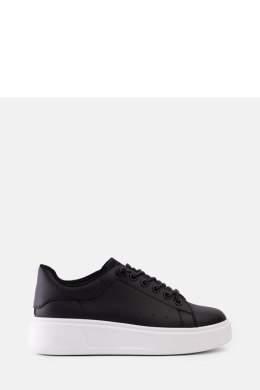 Czarne sneakersy z efektownym zdobieniem Asmait - Solea
