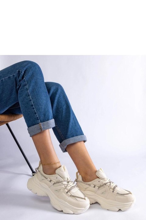 Beżowe sneakersy sportowe damskie Ivett - Solea Beżowe sneakersy sportowe damskie Ivett - Solea
