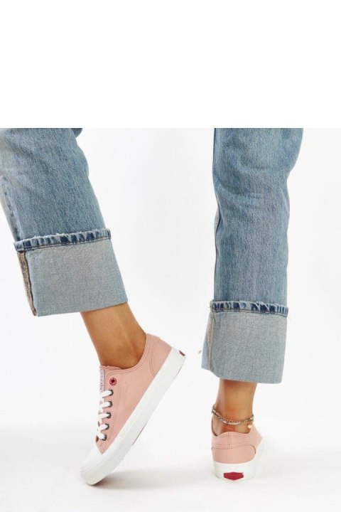 Różowe damskie trampki CROSS JEANS - Solea Różowe damskie trampki CROSS JEANS - Solea