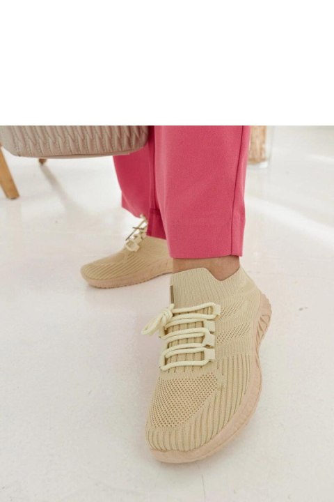 Beżowe materiałowe sneakersy Ornella - Solea Beżowe materiałowe sneakersy Ornella - Solea