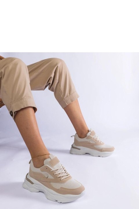 Beżowe sneakersy na grubszej podeszwie Guerrera - Solea Beżowe sneakersy na grubszej podeszwie Guerrera - Solea