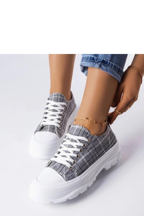 Szare trampki w kratkę McKeylor - Solea Szare trampki w kratkę McKeylor - Solea