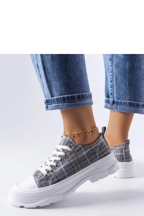Szare trampki w kratkę McKeylor - Solea Szare trampki w kratkę McKeylor - Solea