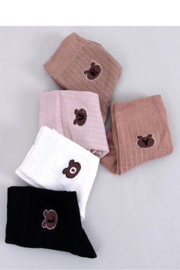 Zestaw 5 par Skarpetki damskie z misiem MILLES SET - Inello