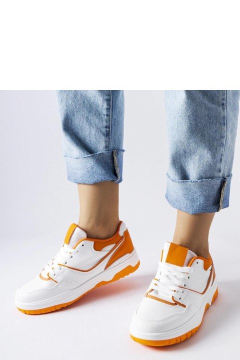 Biało-pomarańczowe sneakersy Barrette - Solea Biało-pomarańczowe sneakersy Barrette - Solea