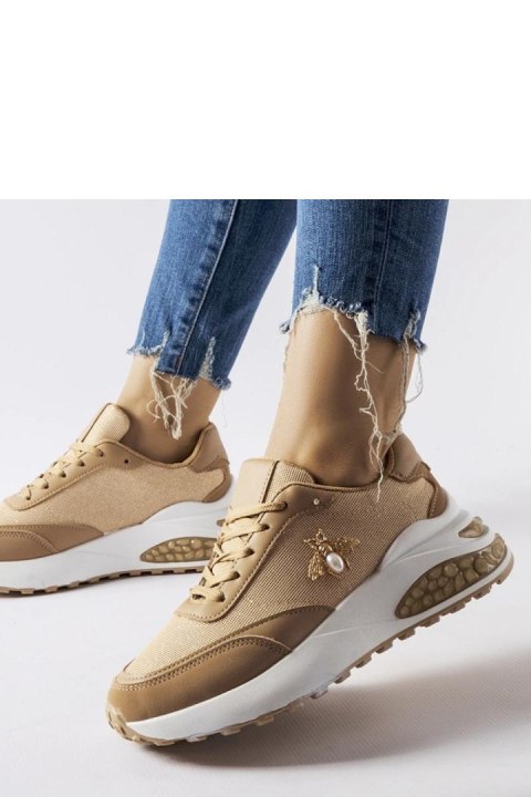 Brązowo-białe sneakersy z ozdobna nitką Acciano - Solea Brązowo-białe sneakersy z ozdobna nitką Acciano - Solea