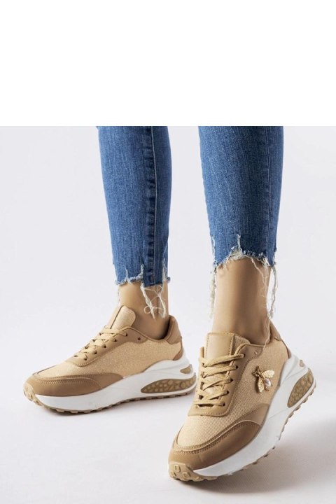 Brązowo-białe sneakersy z ozdobna nitką Acciano - Solea Brązowo-białe sneakersy z ozdobna nitką Acciano - Solea