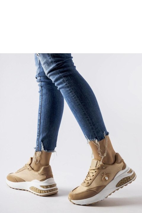 Brązowo-białe sneakersy z ozdobna nitką Acciano - Solea Brązowo-białe sneakersy z ozdobna nitką Acciano - Solea
