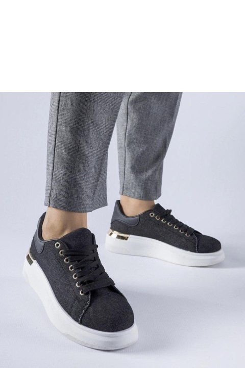 Czarne sneakersy na platformie Scuderlando - Solea Czarne sneakersy na platformie Scuderlando - Solea