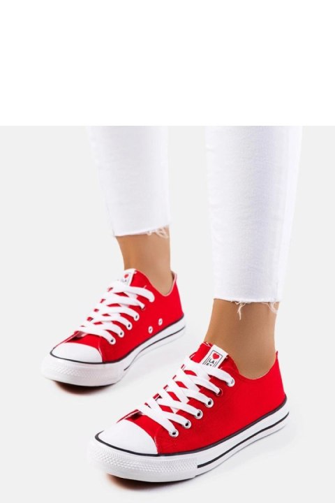 Czerwone klasyczne trampki damskie Kolind - Solea Czerwone klasyczne trampki damskie Kolind - Solea