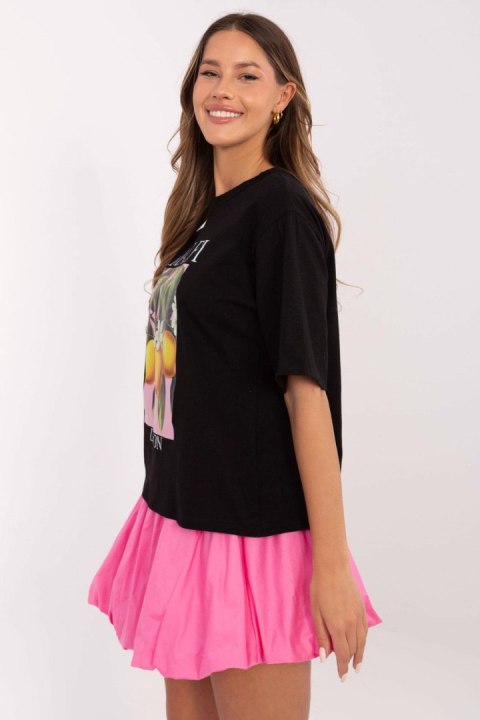 Tshirt Damski Model MI-TS Black - Italy Moda Tshirt Damski Model MI-TS Black - Italy Moda